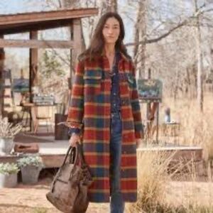 Sundance legacy plaid multicolor long coat